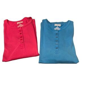 Duluth Trading Co. Short Sleeve Henley Tee Sz M